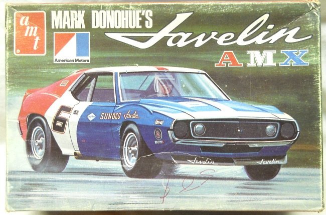 AMT 1/25 AMC Trans-Am Javelin AMX Sunoco Mark Donohue / Penske, T372-225 plastic model kit